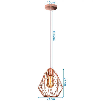 DecorBites™ Industrial Pendant Lights E27 LED Hanging Lamp Modern Loft Lighting for Home