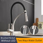 DecorBites™ LED Kitchen Faucet with Rubber Design and Single Handle Pull Down