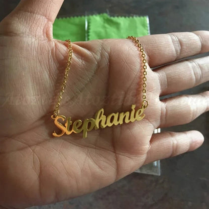 Atoztide Customized Fashion Stainless Steel Name Necklace Personalized