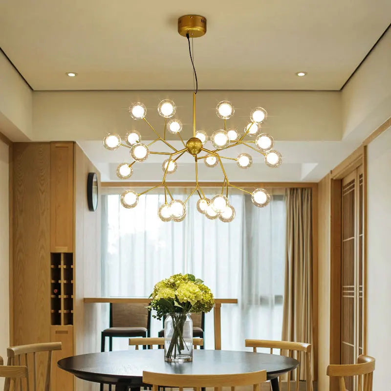 DecorBites™ LED Firefly Chandelier: Modern Tree Branch Ceiling Lamp for Stylish Home Decor