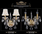 DecorBites™ K9 Crystal Gold Wall Lamp with LED Bulbs & Lampshades, Luxury Bedside Light