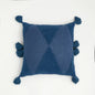 DecorBites™ Knitted Tassel Cushion Cover Blue Mustard Yellow Ivory 45cm*45cm Sok Case