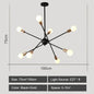 DecorBites™ LED Ceiling Chandelier: Modern & Industrial Sputnik Style for Living Room & Bedroom
