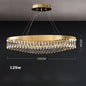 DecorBites™ Golden Crystal Stainless Steel Chandelier for Dining Room