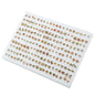100pairs Acrylic Crystal Heart Star Moon Small Stud Earrings Set for