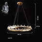 DecorBites™ Golden Crystal LED Chandelier for Modern Dining Room