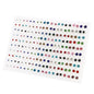 100pairs Acrylic Crystal Heart Star Moon Small Stud Earrings Set for