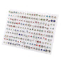 100pairs Acrylic Crystal Heart Star Moon Small Stud Earrings Set for