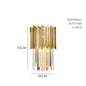 DecorBites™ Golden Stainless Steel Crystal Chandelier for Elegant Foyer Lighting