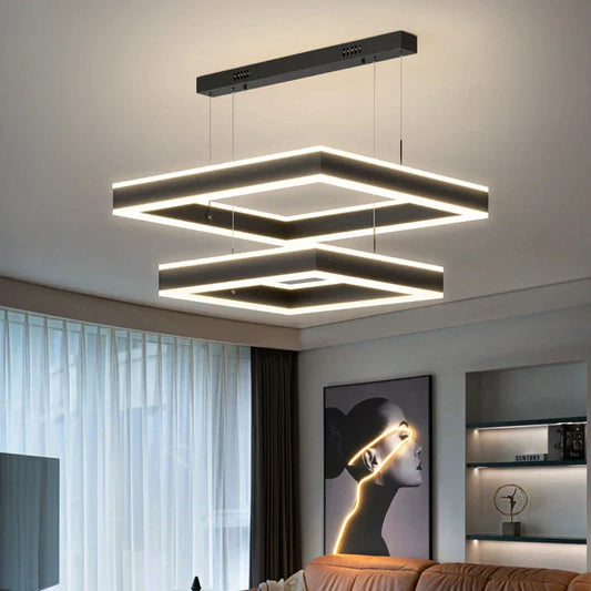 DecorBites™ Large Chandelier: Nordic Loft Staircase Pendant Light