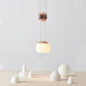 DecorBites™ JOJO Modern LED Glass Pendant Lamp, Adjustable Height, Gold Nightstand Light