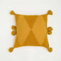 DecorBites™ Knitted Tassel Cushion Cover Blue Mustard Yellow Ivory 45cm*45cm Sok Case