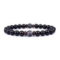 Volcanic Stone Bracelet for Men Lava Wooden 8mm Beads Bracelet Tibetan Buddha Wrist Chain Women Men Jewelry Gift New Bracelets