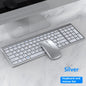 Bluetooth 5.0 2.4G Wireless Keyboard and Mouse Combo Mini Multimedia Keyboard Mouse Set for Laptop PC TV iPad Macbook Android
