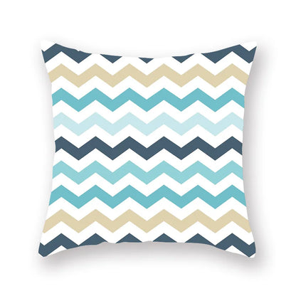 DecorBites™ Green Geometric Pillowcase - Nordic Classic Design for Home Decor and Comfort