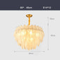 DecorBites™ Glass Feather LED Hanging Chandelier for Foyer