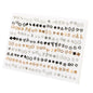 100pairs Acrylic Crystal Heart Star Moon Small Stud Earrings Set for