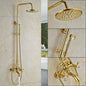 DecorBites™ Golden Shower Faucet Set with 8" Rainfall Shower, Wall Mounted Hand Shower