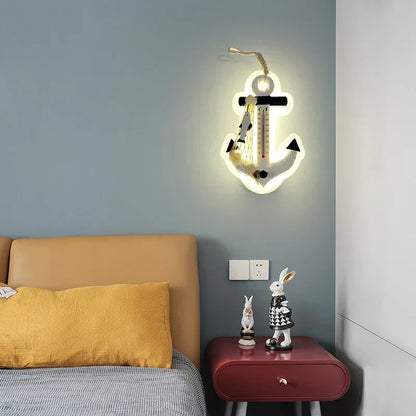DecorBites™ Kids LED Ship Rudder Wall Light - Mediterranean Decor Ocean Theme