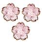 DecorBites™ Japanese Style Glass Plates with Golden Border - Set of 3 | Mini Seasoning Dessert Bowls