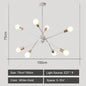 DecorBites™ LED Ceiling Chandelier: Modern & Industrial Sputnik Style for Living Room & Bedroom