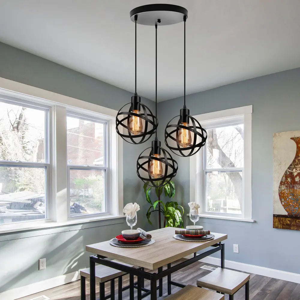 DecorBites™ Industrial Pendant Lights - Modern Kitchen Island Lamp, Cafe Hanging Light