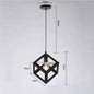 DecorBites™ Industrial Nordic Cage Pendant Light, Black Iron Retro Loft Hanging Lamp