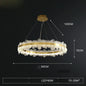 DecorBites™ Golden Stainless Steel LED Designer Chandelier for Dining Room