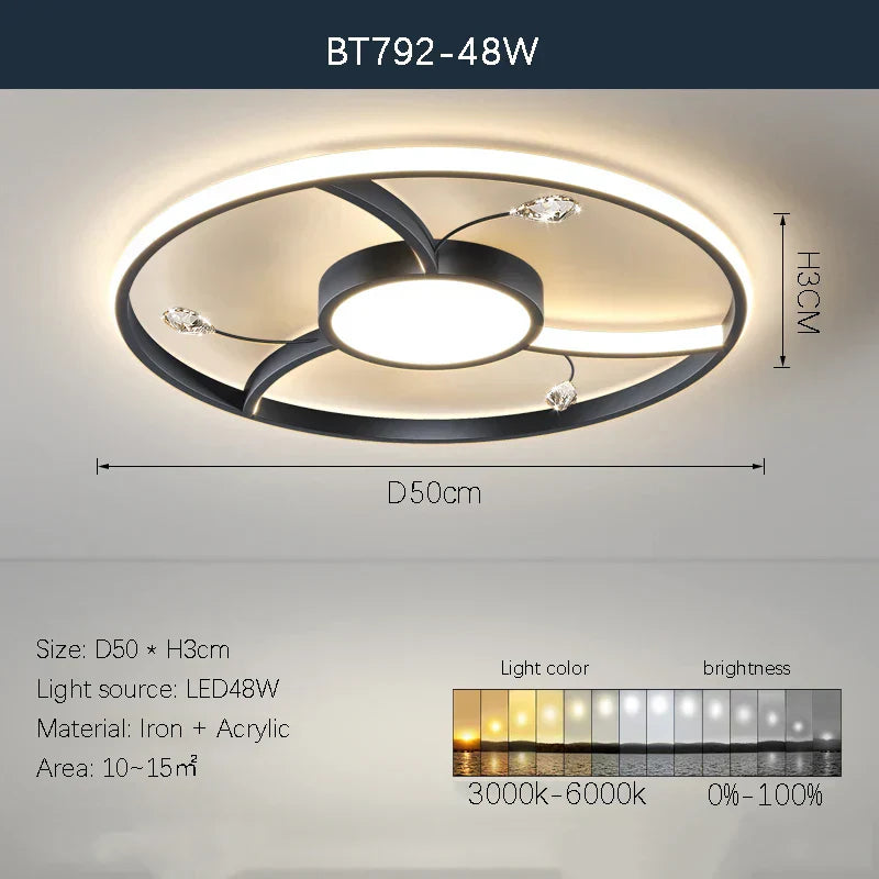 DecorBites™ LED Chandelier: Modern Whole House Indoor Lighting for Bedroom, Living Hall, and Dining Room