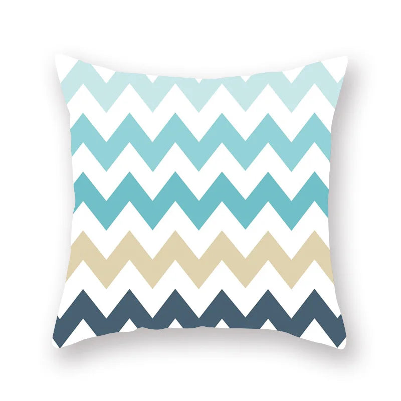 DecorBites™ Green Geometric Pillowcase - Nordic Classic Design for Home Decor and Comfort
