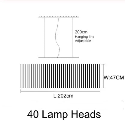 DecorBites™ LED Chandelier: Modern Nordic Loft Hanging Light for Living Room, Restaurant, Bar