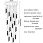 DecorBites™ Large Crystal LED Staircase Chandelier for Modern Living Room Hall Loft