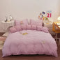 DecorBites™ Japanese Grid Print Bedding Set for All Seasons, Queen/King Size Quilt Cover