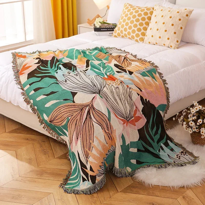 DecorBites™ Gothic Thread Double-sided Tapestry Blanket - Versatile Homestay and Outdoor Decoration