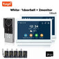 Anjielo 2-Wire TUYA Smart Video Intercom Doorbell Wired 1080P Waterproof Camera WIFI 7/10inch IPS Touch Screen Support IP CCTV