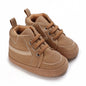 Baby Learning Walk Shoes, Striped PU Sports Shoes for Infants 0-18m