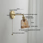 DecorBites™ Glass Copper LED Wall Lamp Sconce for Corridor Bedroom Living Room