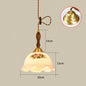 DecorBites™ Glass LED Pendant Lamp: Modern Copper Nordic Indoor Lighting for Home, Coffee, Bedroom & Living Room