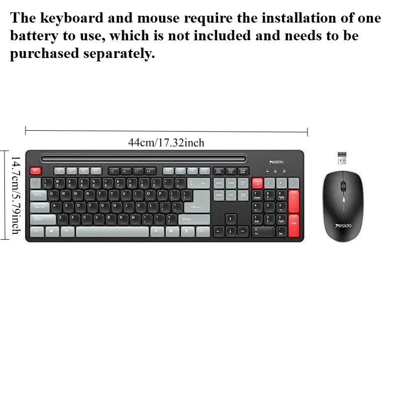 Wireless keyboard and mouse set, mechanical touch keyboard and mouse universal set, desktop computer laptop e-sports specific