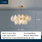 DecorBites™ Leaf Glass Chandelier Pendant Light Luxury Dining Room Ceiling Fixture
