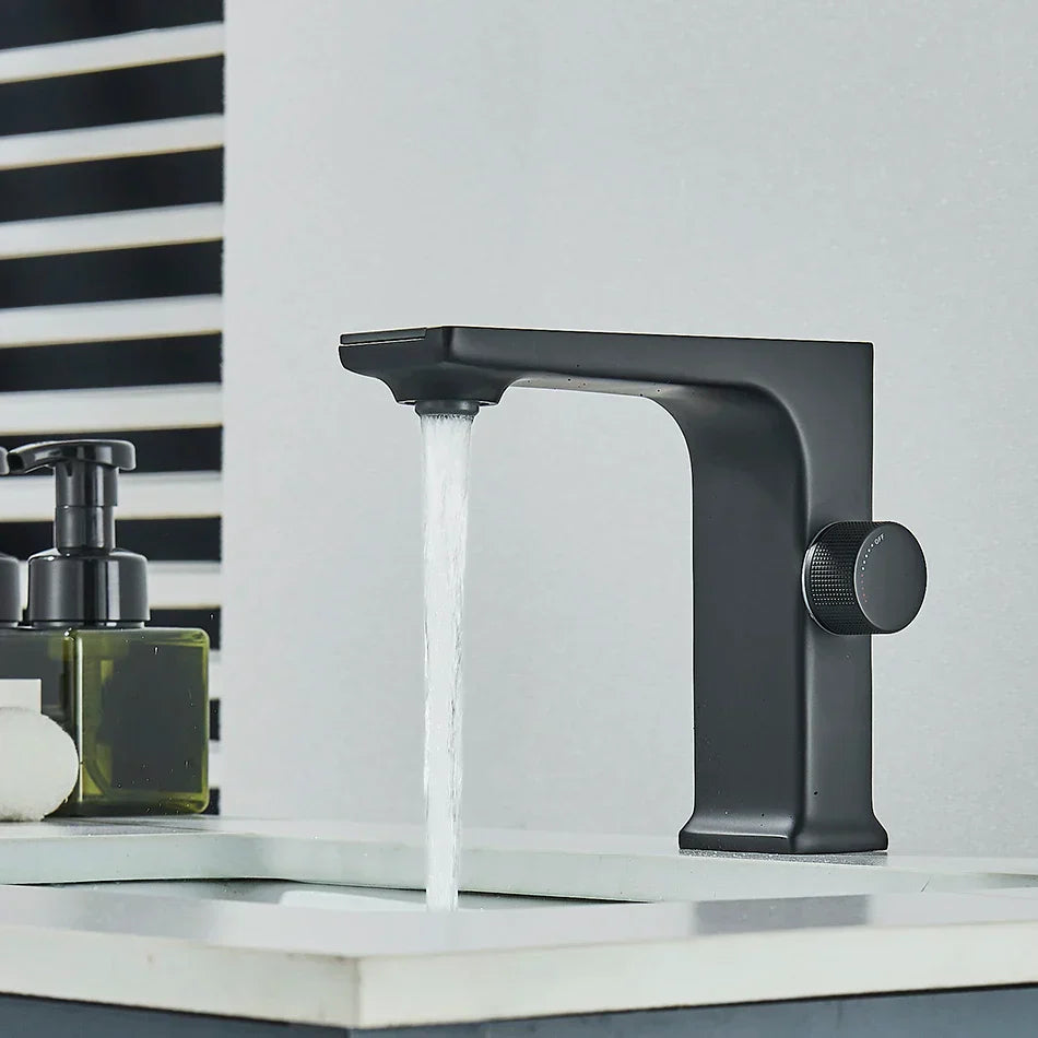 DecorBites™ LCD Digital Basin Faucet Brass Mixer Tap Hot Cold Deck Mounted Display