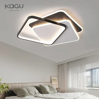DecorBites™ LED Chandelier: Black White Modern Lighting for Living Study Room Luminaire