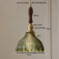 DecorBites™ Green Glass LED Pendant Light | Nordic Modern Copper Knob Switch Hanging Fixture