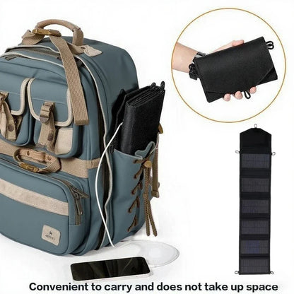 Dual USB DC Waterproof 100W Foldable Portable Solar Charging Panel Outdoor Survival Backpack Emergency Power Supply Gear for
