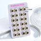 12 Pairs Pack Stainless Steel Round Shape Cubic Zircon Roman Numeral