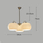 DecorBites™ Glass Persimmon Chandelier: Bauhaus Medieval Inspired Milk White Lamp