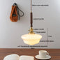 DecorBites™ Green Glass LED Pendent Lamps, Walnut Copper Modern Hanging Light Fixtures
