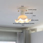 DecorBites™ LED Canopy Ceiling Light Glass Copper Luminaria De Teto
