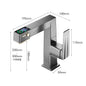 DecorBites™ LED Basin Faucet Pull Out Mixer Tap Hot Cold Water Bathroom Sink Vanity