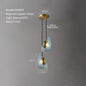DecorBites™ LED Art Deco Blue Peacock Leaf Copper Ceiling Chandelier for Living Room